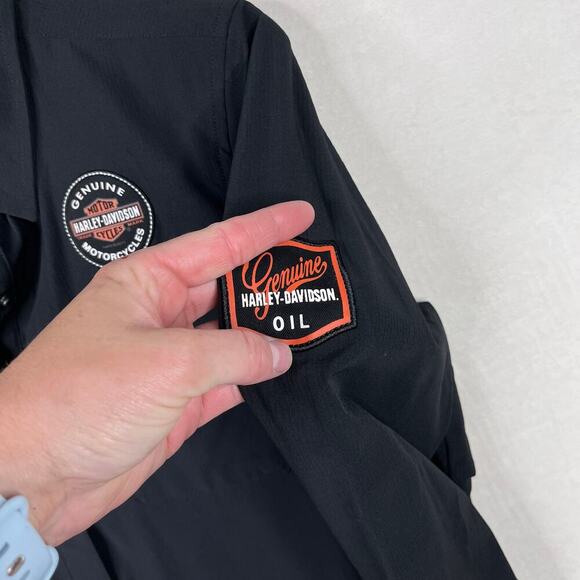 Harley Davidson Performance Fast Dry Vented classic Shirt black women's medium - Picture 4 of 12